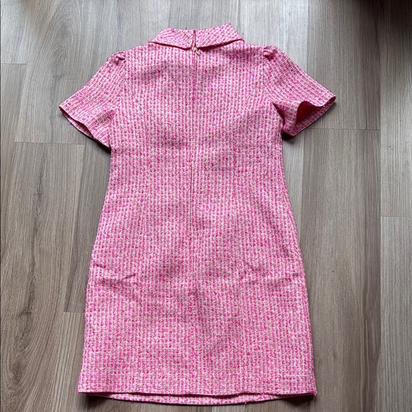 Lilly Pulitzer Pink Puff Sleeve Mock Neck Dress - Picture 3 of 4